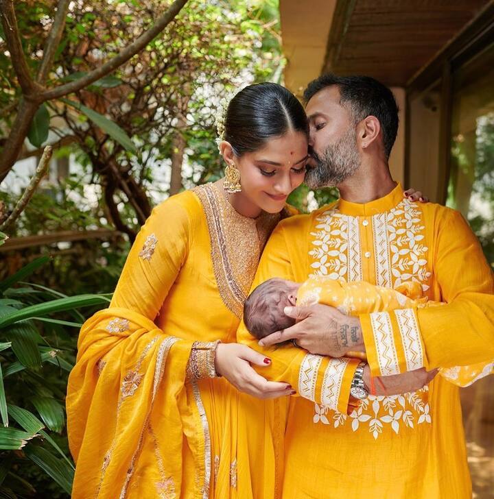 हे फोटो शेअर करण्यासोबतच सोनम कपूरने तिचा नवरा आनंद आहुजा करवा चौथचा अजिबात फॅन नसल्याचे सांगितले आहे. (फोटो सौजन्य:sonamkapoor/इंस्टाग्राम)