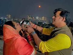 चांद को निहारते हुए रवि किशन की पत्नी ने की उनकी आरती, कुछ ऐसा रहा मेगास्टार का करवा चौथ