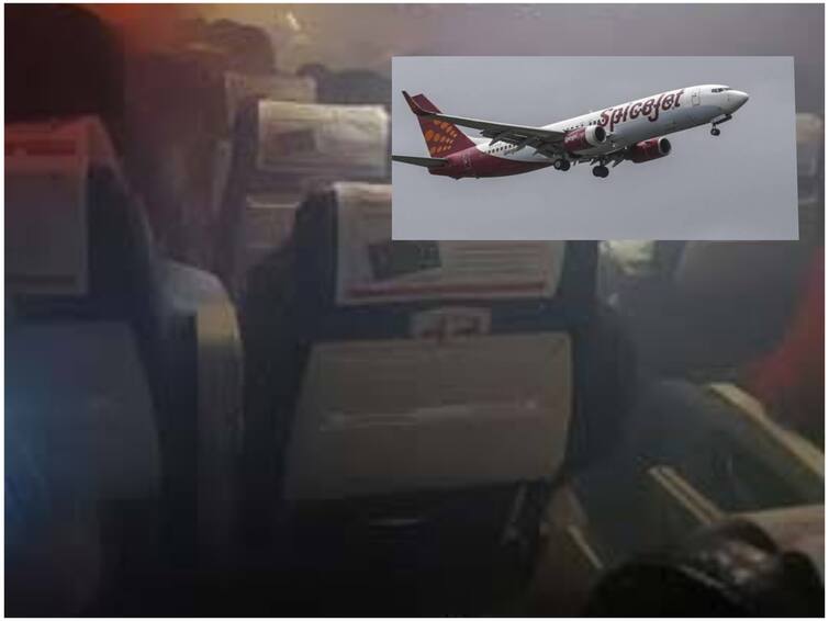 Smoke fills cabin on SpiceJet flight crew tells flyers to pray to god கோவாவிலிருந்து வந்த விமானத்தில் நடுவானில் புகை… அவசரமாக ஹைதராபாத்த்தில் தரையிரக்கப்பட்ட விமானம்… பயணிகள் பீதி!