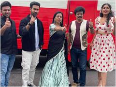 Faria Abdullah: సినిమా సెట్లో స్టార్లతో ఫరియా అబ్ధుల్లా, సుమక్క ఉంది చూశారా