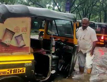 पावसामुळं वाहतुकीवर परिणाम