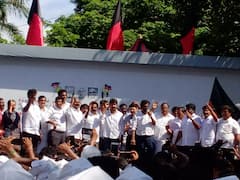 DMK Youth Wing Members Led By MLA Udhayanidhi Stalin Stage Protest Against Hindi Imposition