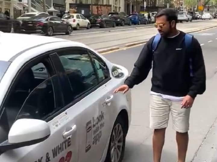 T20 World Cup Rohit Sharma Viral Cab Video Of Rohit Sharma Boarding Cab After T20 World Cup Press Conference Video Of Rohit Sharma Boarding Cab After Attending T20 World Cup Press Conference Goes Viral