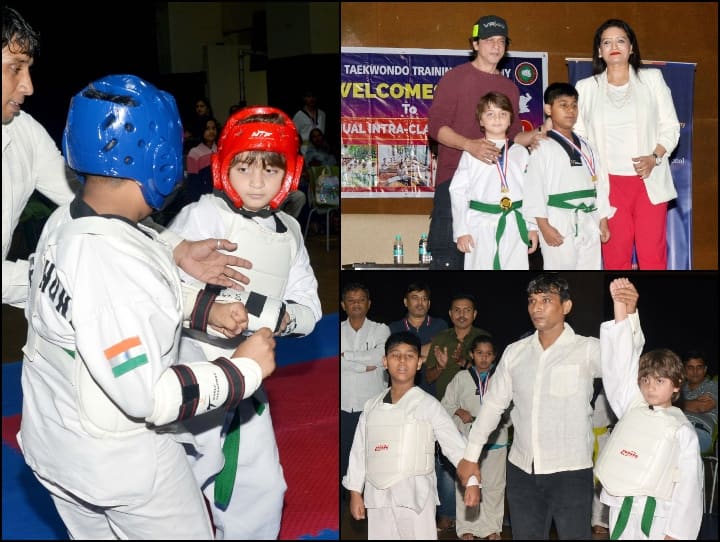 Abram Khan In Taekwondo Competition: शाहरुख खान (Shah Rukh Khan) के बेटे अबराम खान (Abram Khan) ने अपने ताइक्वांडो ट्रेनिंग एकेडमी में हुए एक प्रेतियोगिता में भाग लिया, जिसकी तस्वीरें सामने आई हैं.
