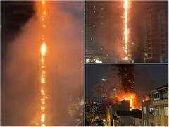 Watch: तुर्की के इस्तांबुल में 24 मंजिला इमारत में लगी भीषण आग, राहत और बचाव कार्य जारी