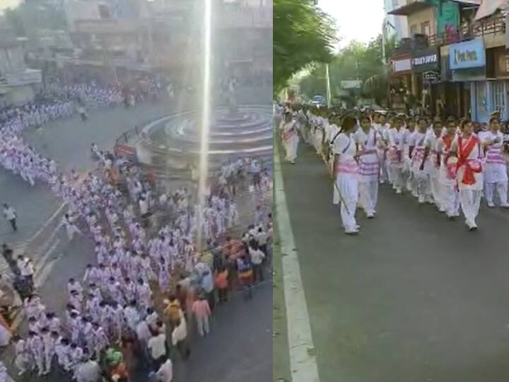 Rajasthan Volunteers conducted a path movement in Jodhpur ANN Jodhpur News: स्वयं सेविकाओं ने पथ संचलन कर दिखाई महिलाओं की ताकत, बाजार में उमड़ा लोगों का हुजूम