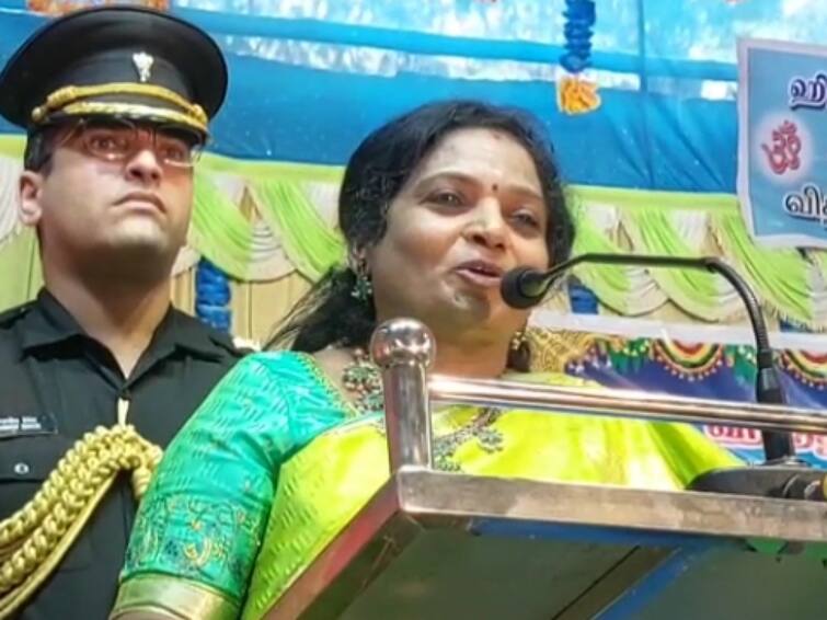Tamil Isai latest Speech on BJP at Vidyajyothi graduation ceremony TNN