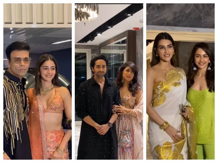 Ayushmaan Khurrana Diwali Bash: बॉलीवुड में दिवाली के जश्न शुरु हो चुके हैं. रविवार के एक्टर आयुषमान खुराना ने सेलिब्रिटीज के लिए दिवाली पार्टी रखी थी, जिसमें कई स्टार्स पहुंचे.