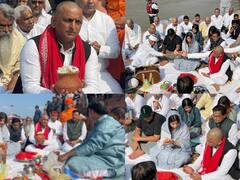 हरिद्वार के 'नमामि गंगे घाट' पर हुआ नेताजी का अस्थि विसर्जन, तस्वीरों में अखिलेश के साथ दिखा पूरा परिवार