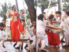 बाल-बाल बचीं उर्फी जावेद, डांस करते वक्त झूले से फिसला पैर और...देखें वीडियो