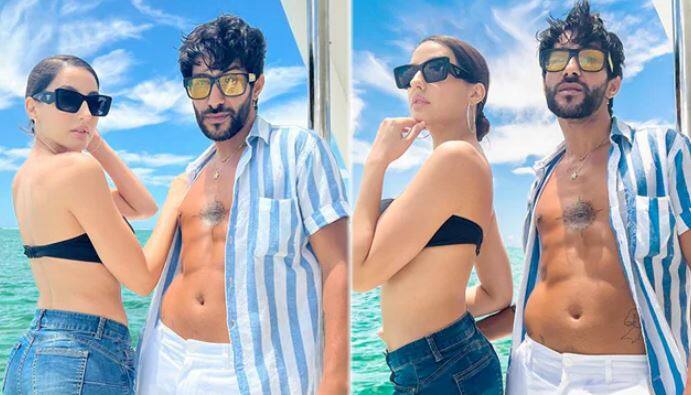 અભિનેત્રી નોરા ફતેહી જેણે તેના હોટ બીચ ડાન્સ વીડિયો દ્વારા ઈન્ટરનેટનું તાપમાન વધાર્યું હતું, તે ફરી એકવાર સોશિયલ મીડિયા સેન્સેશન બની ગઈ છે. અભિનેત્રીએ તેના ઇન્સ્ટાગ્રામ હેન્ડલ પરથી કેટલીક સુપર સિઝલિંગ તસવીરો શેર કરી છે.