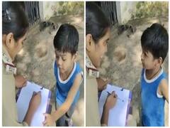 मां की शिकायत लेकर थाने पहुंचा 3 साल का बच्चा, दिल जीत लेगा वीडियो