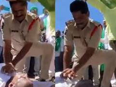 Watch video: பாதயாத்திரையின்போது மாரடைப்பால் பரிதவித்த விவசாயி.. காப்பாற்றிய போலீஸ் ஹீரோ.. வைரல் வீடியோ!