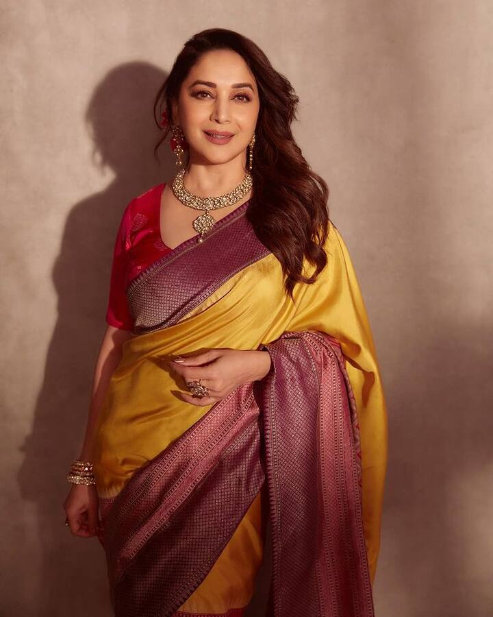 Madhuri Dixit Photo: માધુરી દીક્ષિત સિક્વિન સાડીમાં અદભૂત દેખાઈ છે. તેની તસવીરો સોશિયલ મીડિયા પર ખુબ વાયરલ પણ થાય છે.