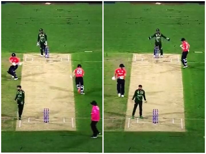 Shadab Khan Got Angry On His Teammates Haris Rauf After Missing Ran Out Of  Liam Livingstone see Video Watch: इंग्लैंड के खिलाफ अभ्यास मैच में आसान रनआउट छूटने पर अपनी ही टीम पर भड़के शादाब खान, देखें वीडियो