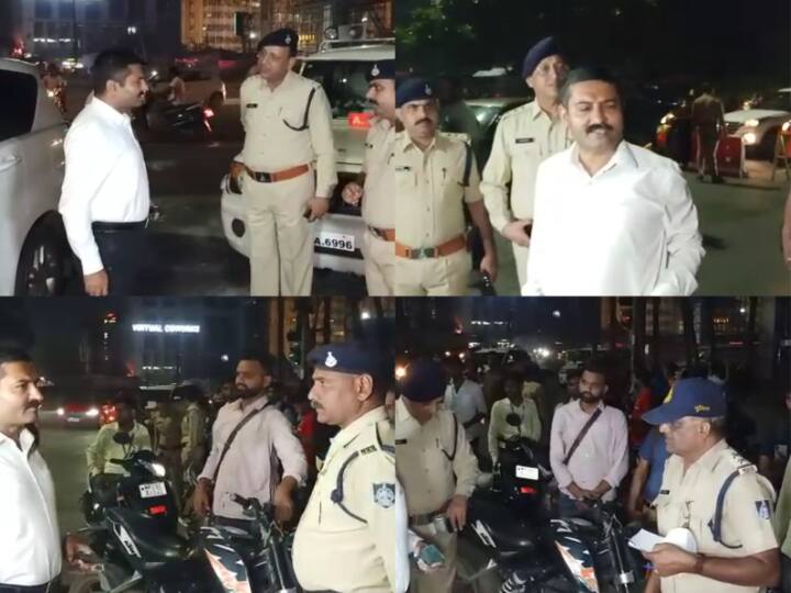 MP: Indore Police Commissioner  Harinarayan Chari Mishra did surprise inspection at midnight ann MP News: आधी रात को सड़क पर उतरे इंदौर पुलिस कमिश्नर, पुलिसकर्मियों से लिया सुरक्षा व्यवस्था का जायजा