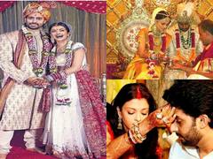 In Pics: सोने की साड़ी पहन Aishwarya Rai ने अभिषेक बच्चन संग लिए थे साथ फेरे, देखे शादी की कुछ खास तस्वीरें