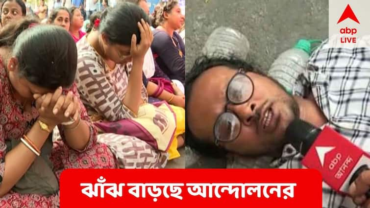 TET 2014  Jobseekers Agitation continues for 44 hours Korunamoyee Kolkata News TET Agitation : 'হয় আমাদের চাকরি দেবে নইলে লাশ নিয়ে যাবে', ৪৪ ঘণ্টা পেরল টেট উত্তীর্ণ চাকরিপ্রার্থীদের আন্দোলন