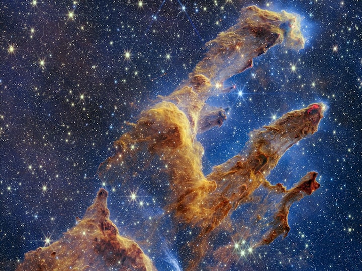 Watch: James Webb Space Telescope's Sparkling Images Of Pillars Of Creation, Where Stars Are Born Watch: James Webb Space Telescope's Sparkling Image Of Pillars Of Creation, Where Stars Are Born