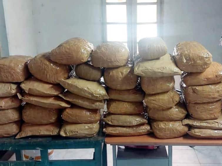 Seizure of 100 Kg Ganja from Andhra Pradesh to Sri Lanka via Trichy-Tuticorin Port ஆந்திராவில் இருந்து  இலங்கைக்கு கடத்தப்பட இருந்த 100 கிலோ கஞ்சா பறிமுதல்