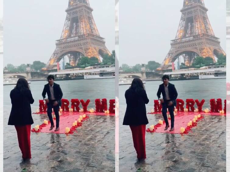 Viral Video Shah Rukh Khan Inspired Proposal In Paris Goes Viral- Watch Video Watch Video: অনুপ্রেরণায় শাহরুখ খান, প্যারিসে যুবকের বিয়ের প্রস্তাবের ভিডিও ভাইরাল