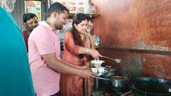 PHOTO: पंकजा मुंडे यांनी ताफा थांबवून स्वतः बनवला PM चहा