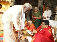 Finance Minister Nirmala Sitharaman Offers Prayers At Tirumala: In Pics