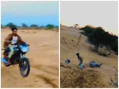 बाइक पर स्टंट दिखाना शख्स को पड़ा भारी, एक छोटी सी चूक ने बदल दिया माहौल