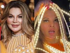 ख़ुद पर बल्ब लपेटे हुए...मुंबई की सड़कों पर दिखीं राखी सावंत, कहा 'मैं किसी पटाखे से कम नहीं'