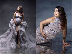 देबिना बनर्जी ने मैटरनिटी लुक में ढाया कहर, थाई-हाई स्लिट गाउन में फ्लॉन्ट किया बेबी बंप