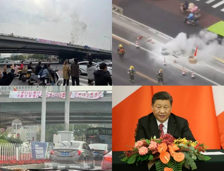Xi Jinping suppressing Anti Government Protestors with Internet censors and police action प्रदर्शन, इंटरनेट सेंसर और पुलिस एक्शन ... तीसरी बार ताजपोशी से पहले विद्रोह की आग को ऐसे दबा रहे शी जिनपिंग