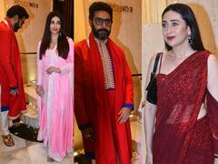 Diwali Party: रेड साड़ी में करिश्मा कपूर और रेड कुर्ता पायजामा में अभिषेक बच्चन, पार्टी में हुआ एक्स कपल का आमना-सामना