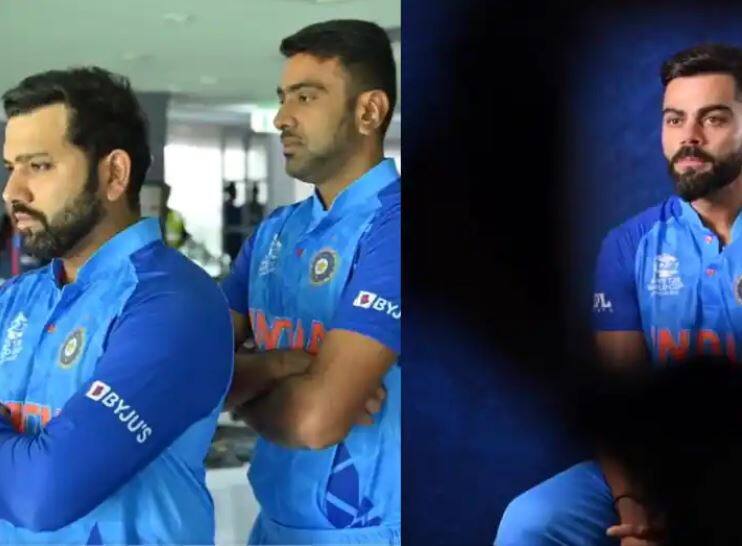 indian team photoshoot before clash with pakistan in t20 world cup 2022 IND vs PAK: મહામુકાબલા પહેલા ફોટોશૂટ માટે પહોંચી ટીમ ઈન્ડિયા, ખેલાડીઓએ કરી મસ્તી, જુઓ વીડિયો 