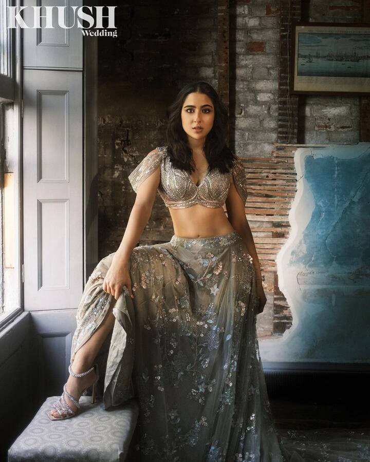 साराचा हा घागरा लूक तुम्ही भाऊबीजसाठी करू शकता. (फोटो सौजन्य :saraalikhan95/इंस्टाग्राम)