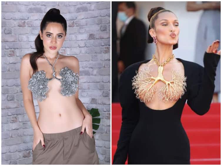 Urfi Javed Recreates Bella Hadid's Cannes Look Uorfi Javed Recreates Bella Hadid's Cannes Look