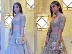 Diwali Party 2022: गोल्डन शिमरी लहंगे में बला की हसीन लगीं सारा अली खान, देखते बन रहा है पटौदी प्रिंसेज का अंदाज