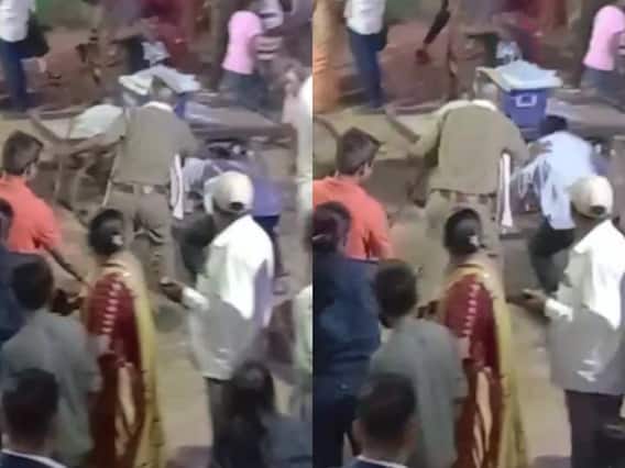 Rajasthan News: रिश्तेदारों को फ्री में नहीं झुलाया झूला तो पुलिस वाले ने झूले वाले को मारा थप्पड़, Video Viral Rajasthan News: रिश्तेदारों को फ्री में नहीं झुलाया झूला तो पुलिस वाले ने झूले वाले को मारा थप्पड़, Video Viral