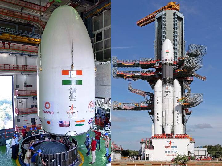 first commercial mission countdown begins tonight for 36 satellites ann इसरो का 'बाहुबली' रॉकेट LVM3 M2 तैयार, लॉन्च करेगा 36 सैटेलाइट, 12 बजते ही शुरू हो जाएगा काउंटडाउन