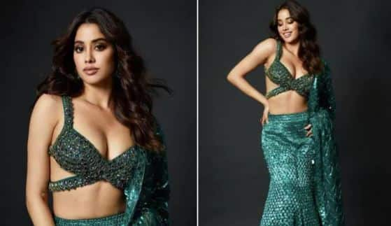 Janhvi Kapoor: જાહ્નવી કપૂરનો સાડીમાં જોવા મળ્યો ગ્લેમરસ અંદાજ, જુઓ તસવીરો