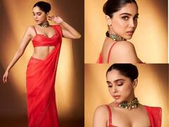 Sharvari Wagh Diwali Look: रेड साड़ी में अप्सरा सी खूबसूरती दिखीं शरवरी वाघ, कातिल निगाहों ने फैंस को बनाया दीवाना