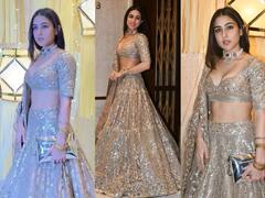 Diwali Party 2022: गोल्डन शिमरी लहंगे में बला की हसीन लगीं सारा अली खान, देखते बन रहा है पटौदी प्रिंसेज का अंदाज