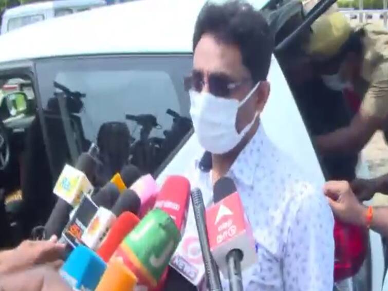 DMK minister KN Nehru's brother Ramajayam murder case interviewed by DGP Shakil Akhtar at Trichy International Airport Ramajeyam Murder Case : 