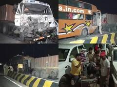 Bus Accident: दिवाळीत काळाचा घाला:  बस आणि ट्रकच्या भीषण अपघातात 15 ठार