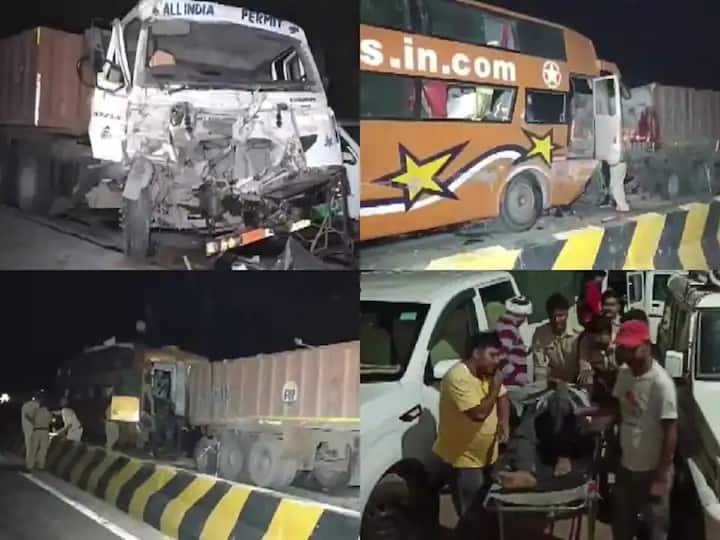मध्य प्रदेशमधील रेवा मध्ये खासगी बस आणि  ट्रकचा भीषण अपघात झाला. या भीषण अपघातात 15 जण ठार झाले आहेत.