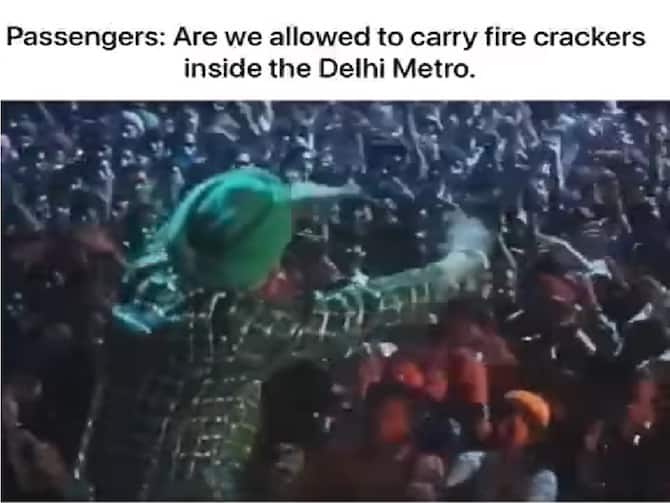 DMRC's Hilarious Meme On Whether Diwali Crackers Allowed In Metro Or Not,  Check Out How Netizens React