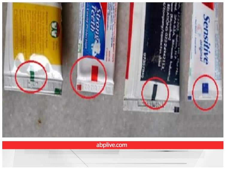 Toothpaste four colored marks made on toothpaste know which one is better for your teeth Toothpaste: टूथपेस्ट पर बने ये चार रंगों के निशान बताते हैं उसकी खासियत, जानिए कौन सा है आपके दांतों के लिए बेहतर