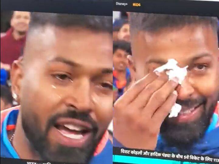 India Vs Pakistan T20 World Cup 2022 Hardik Pandya Cried Remembering His Father IND vs PAK: ભારતની જીત બાદ કેમેરા સામે જ રડી પડ્યો હાર્દિક, પિતાના યોગદાનને યાદ કર્યું, જુઓ Video