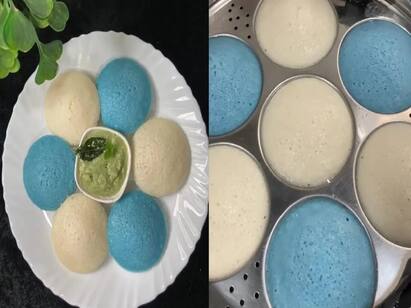 Woman makes blue idlis using butterfly pea flowers, video sparks chatter Butterfly Pea Flower Idli : குஷ்பு இட்லி தெரியும்? சங்குப்பூ இட்லி தெரியுமா உங்களுக்கு?