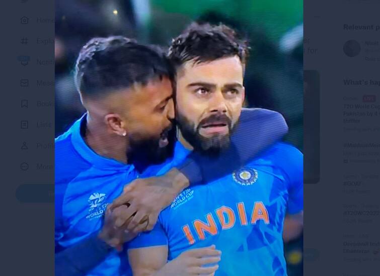 Virat Kohli in Tears emotional moment after India win against Pakistan T20 World Cup 2022 pictures for viral Virat Kohli Emotional: ભારતને રોમાંચક જીત અપાવી ભાવુક થયો વિરાટ કોહલી, જુઓ એ ક્ષણ