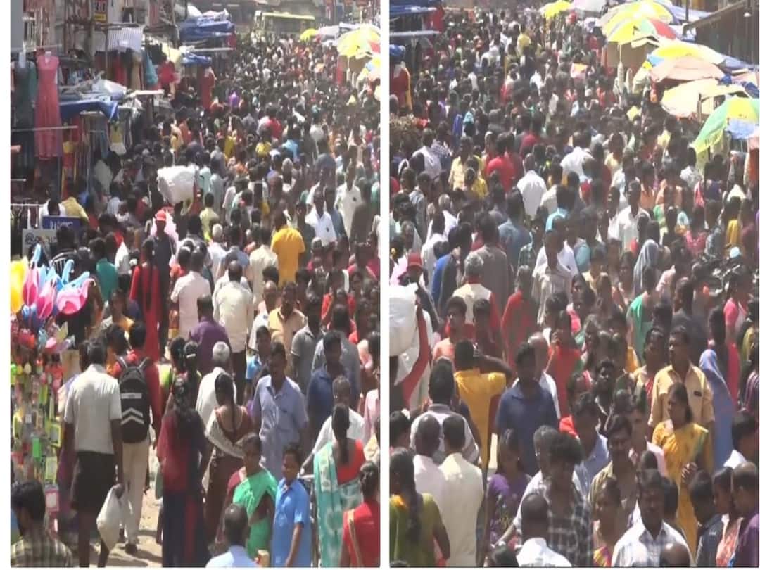 Crowds of people crowding the shopping streets.. Diwali is the festival of weeding Nellai.. Diwali 2022 : இறைச்சி கடைகளில் அலைமோதும் மக்கள் கூட்டம்..! நெல்லையில் களை கட்டிய தீபாவளி..!